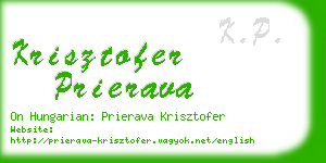 krisztofer prierava business card